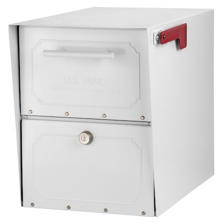 Architectural Mailboxes Mailbox, White, Post Mount, Extra Large 6200W-10